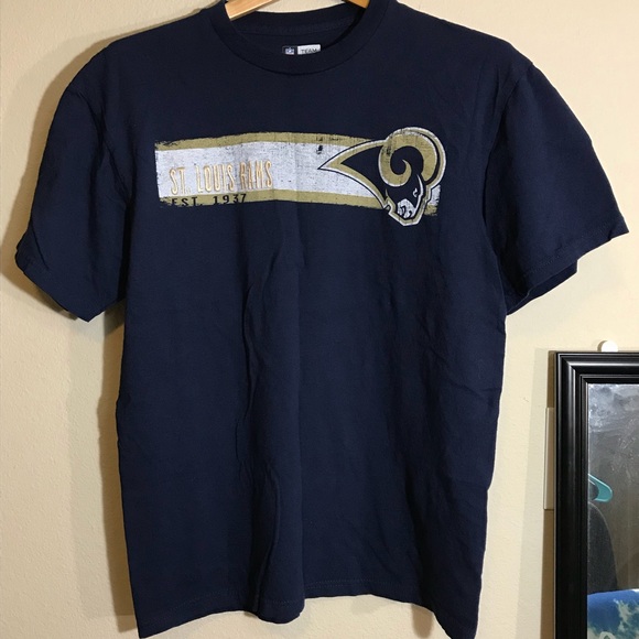 NFL Navy St. Louis Rams Graphic Shortsleeve Tshirt - Picture 1 of 5